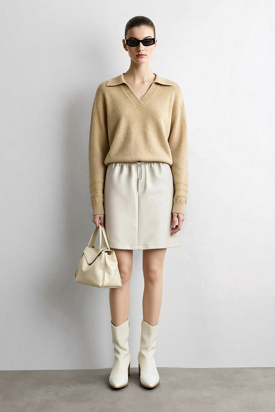 Eco-Leather Skirt|AMII