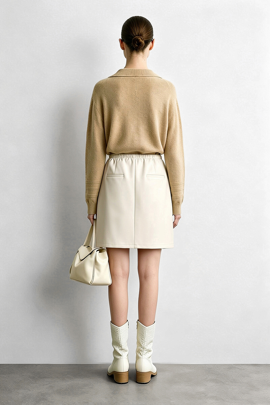 Eco-Leather Skirt|AMII