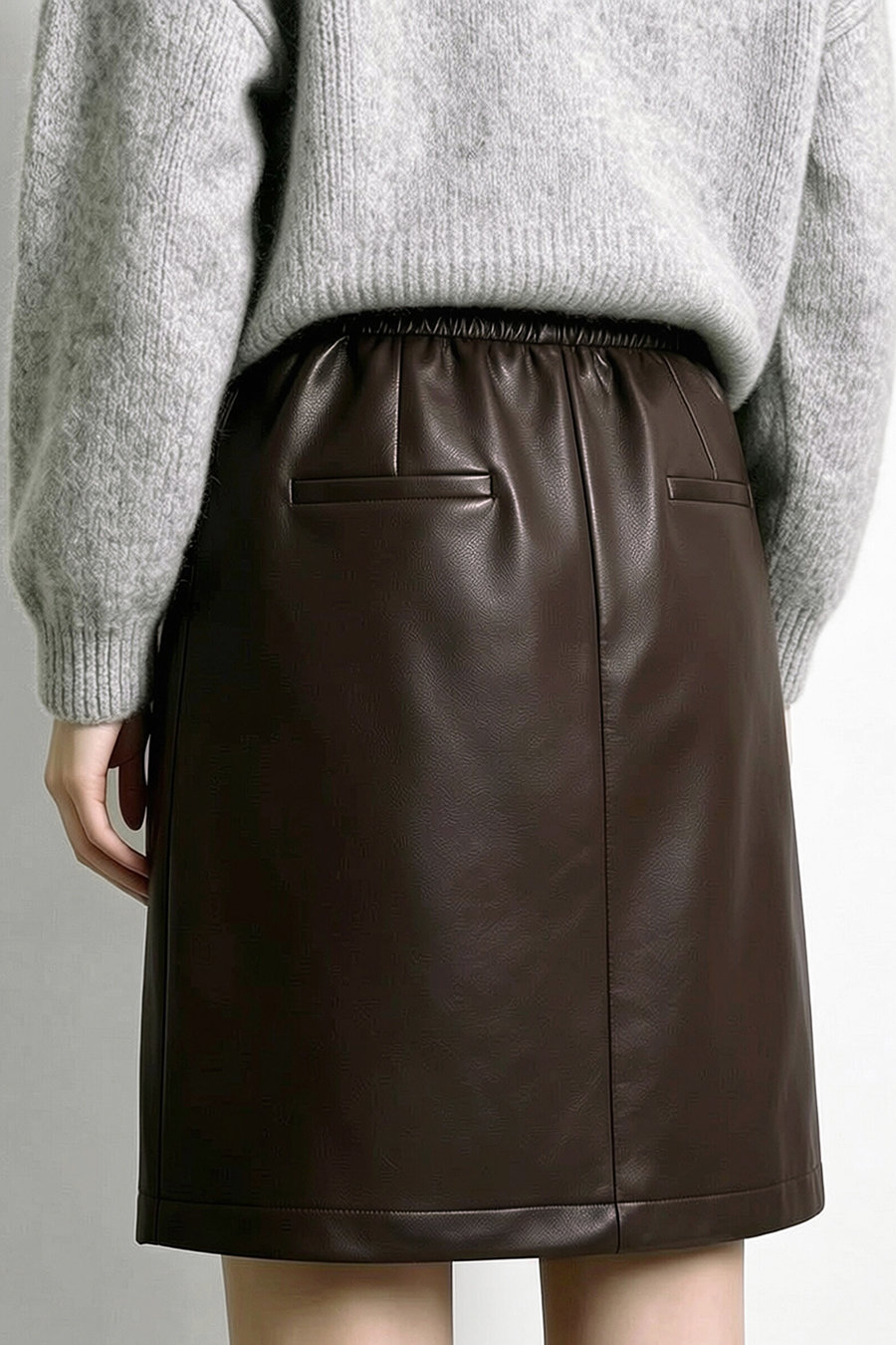 Eco-Leather Skirt|AMII