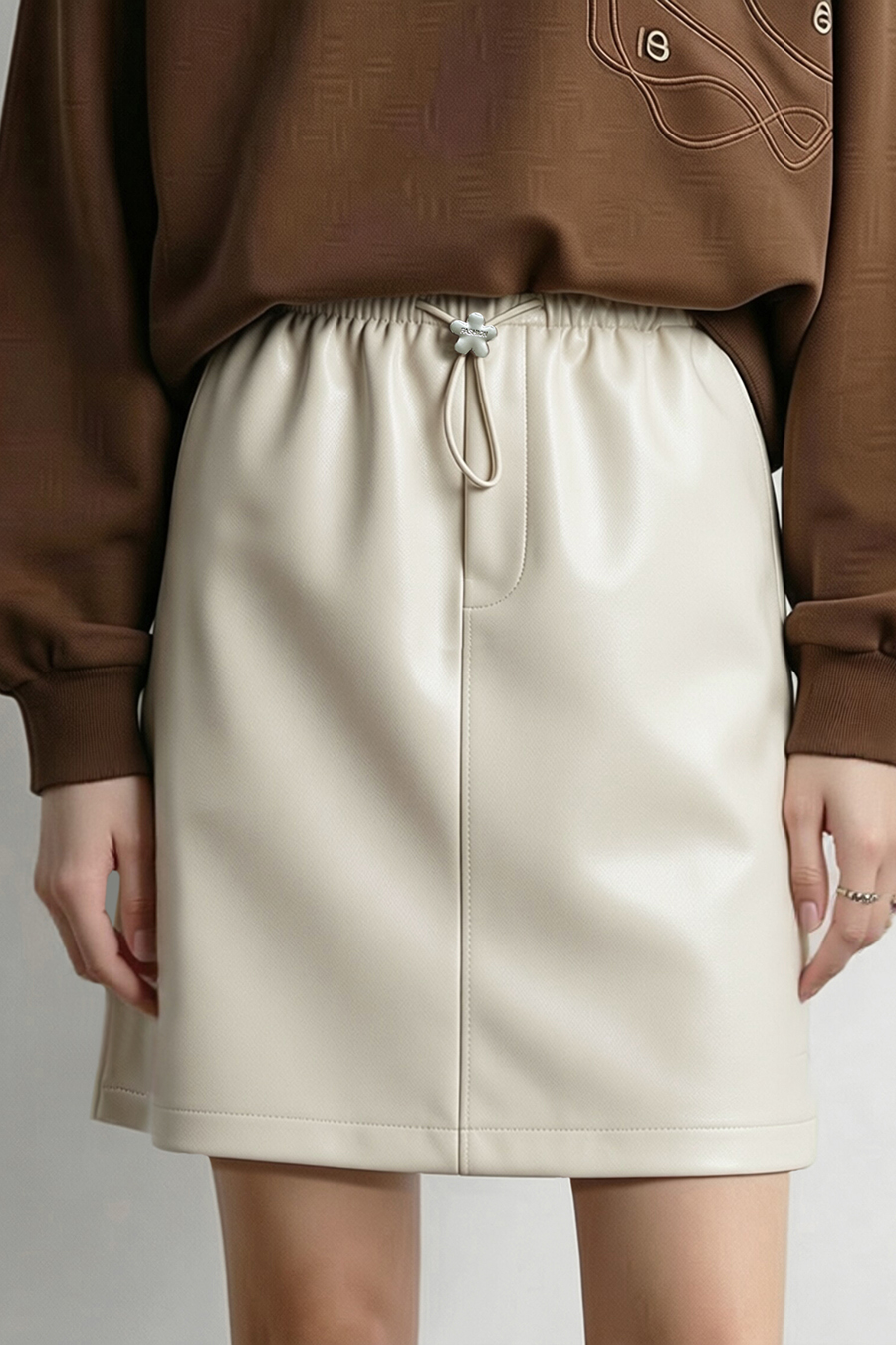 Eco-Leather Skirt|AMII