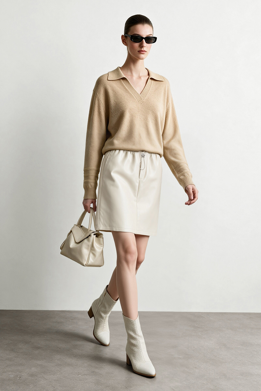 Eco-Leather Skirt|AMII