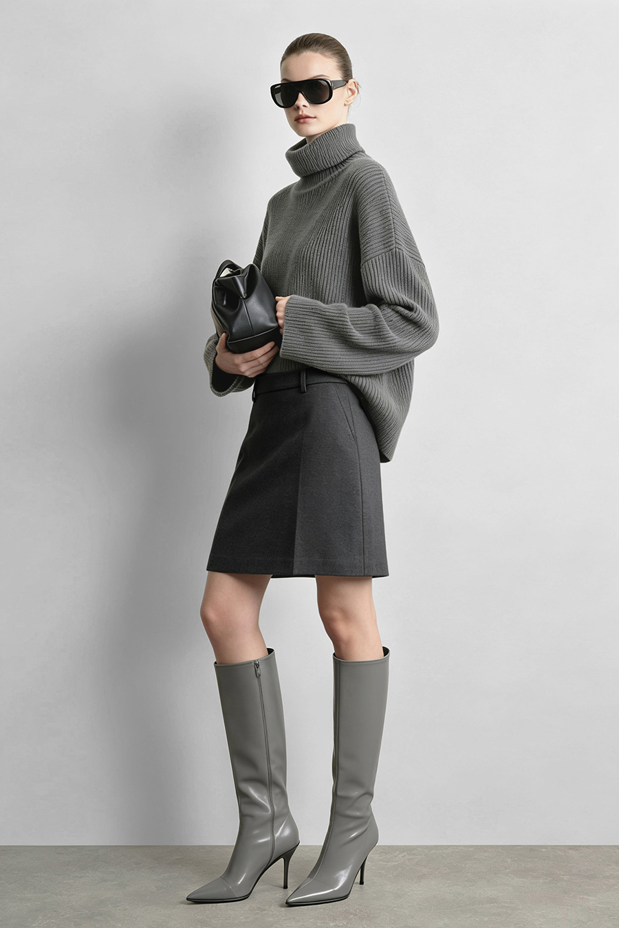 Office‑Style A‑Line Skirt|AMII