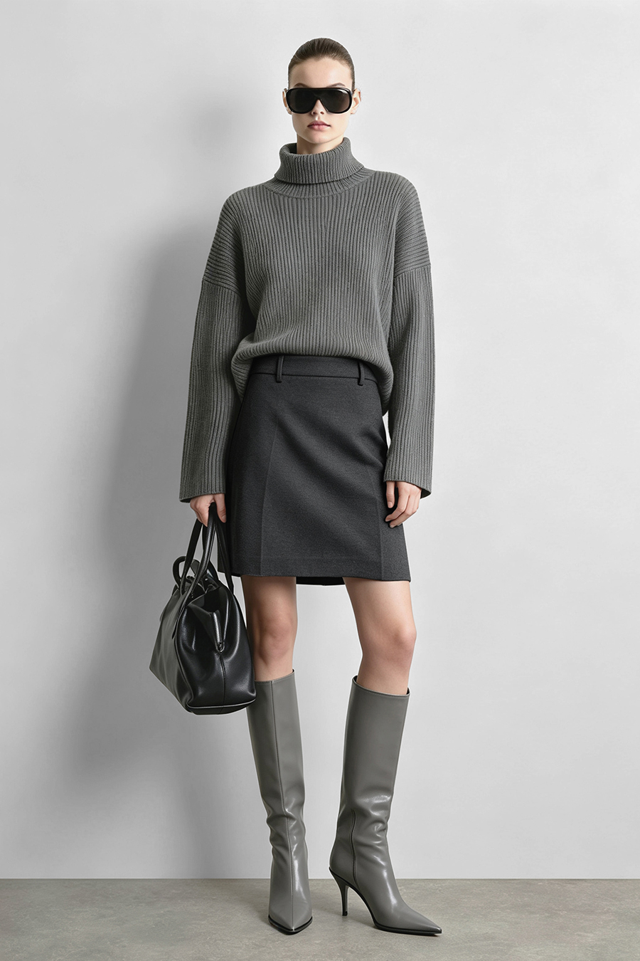 Office‑Style A‑Line Skirt|AMII