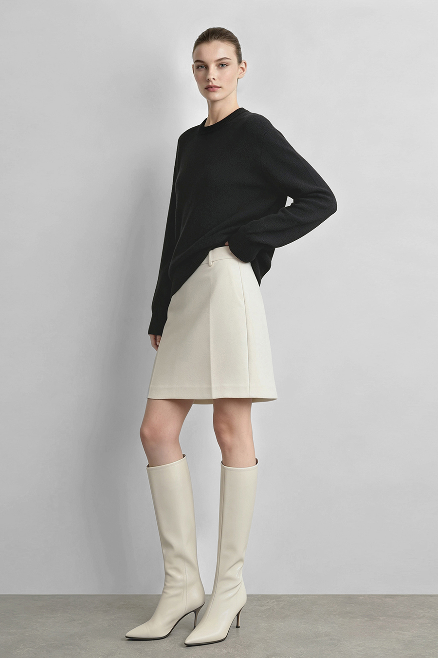 Office‑Style A‑Line Skirt|AMII