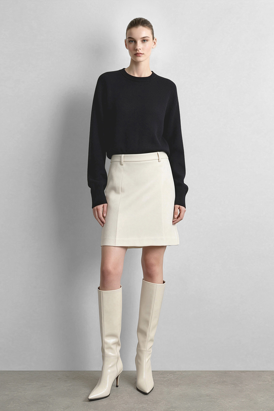Office‑Style A‑Line Skirt|AMII
