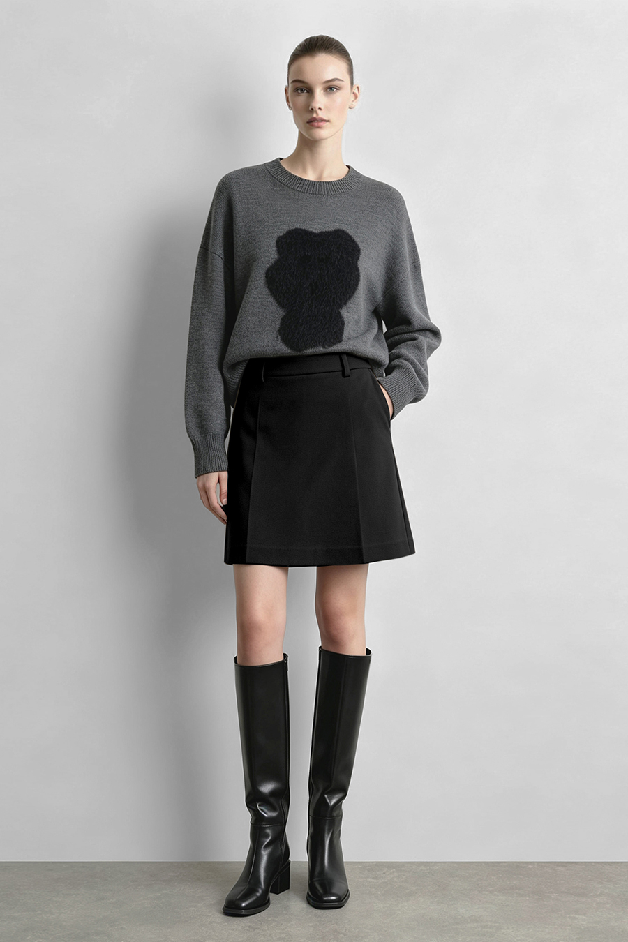 Office‑Style A‑Line Skirt|AMII