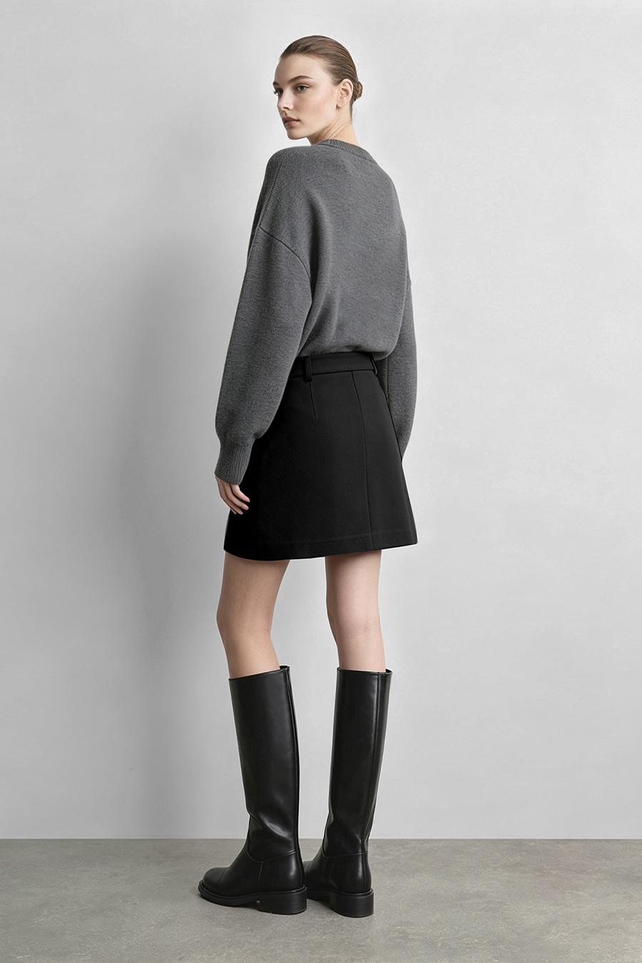 Office‑Style A‑Line Skirt|AMII