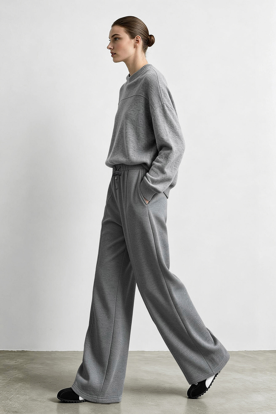 Brushed Air Layer Casual Pants|AMII