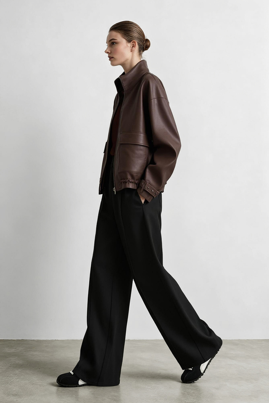 Brushed Air Layer Casual Pants|AMII