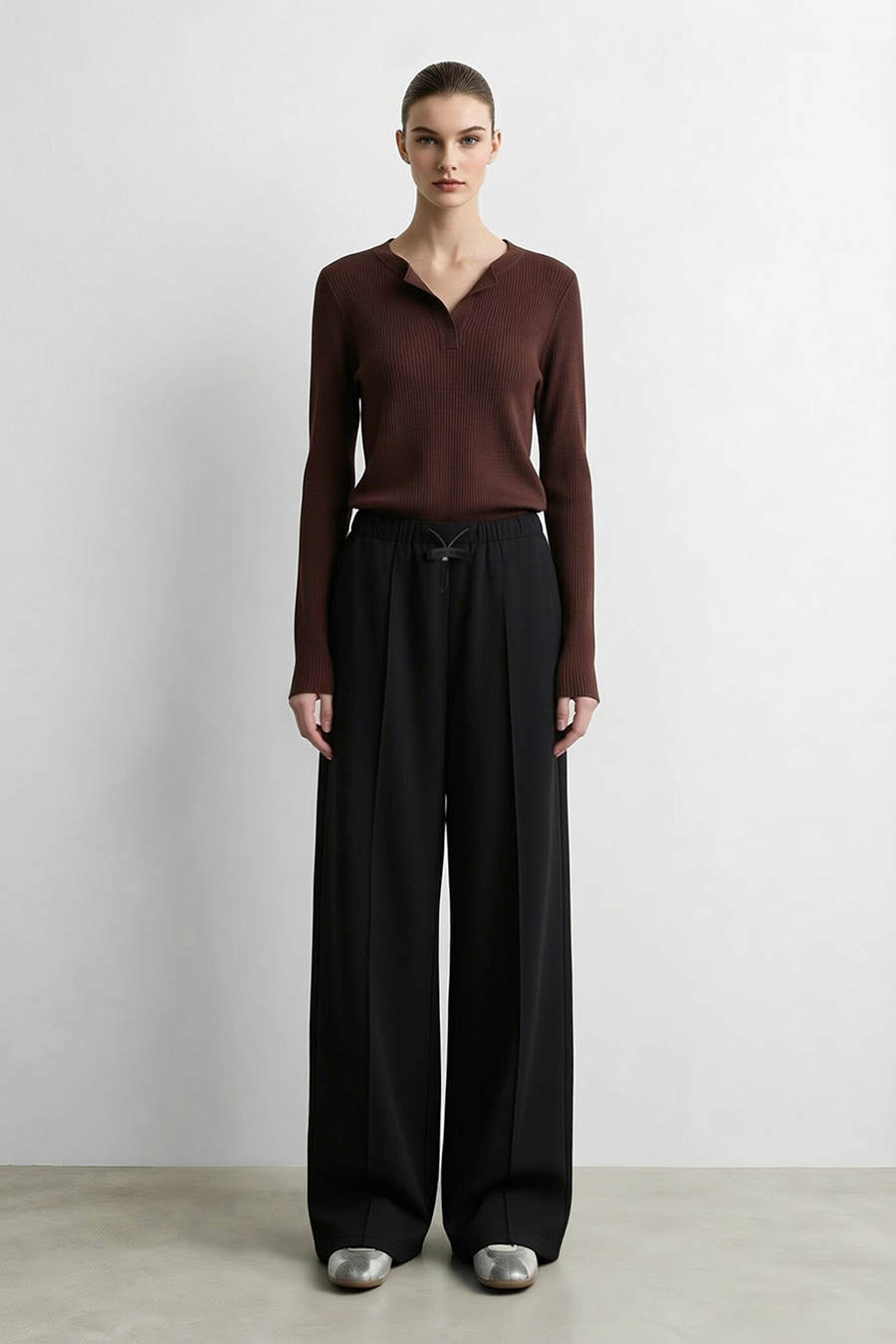 Brushed Air Layer Casual Pants|AMII