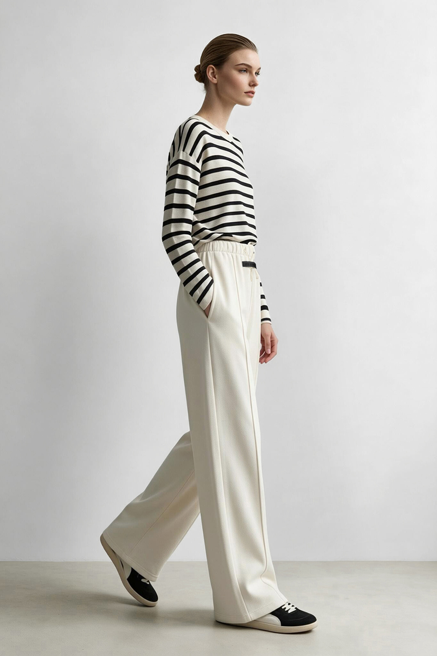 Brushed Air Layer Casual Pants|AMII