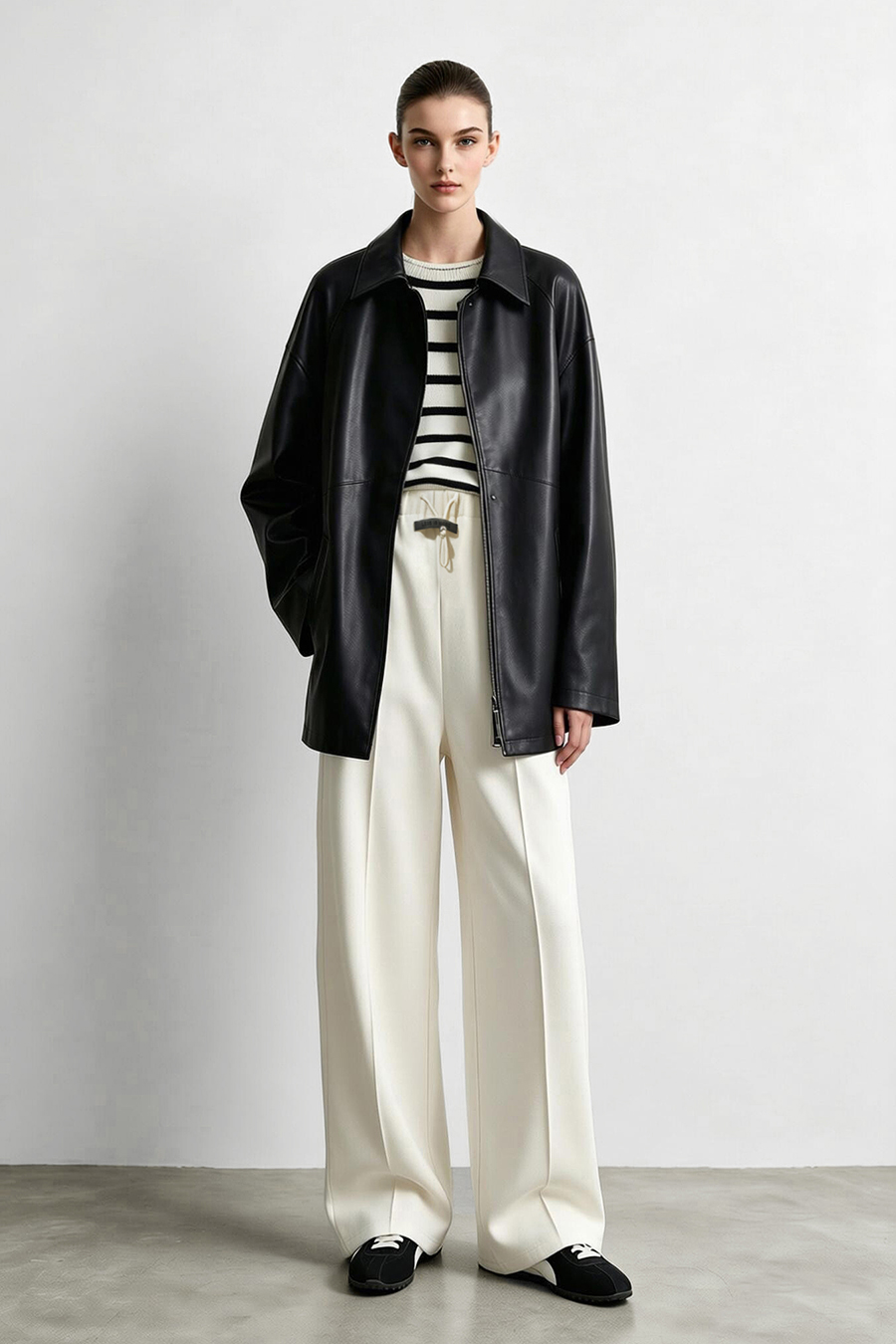 Brushed Air Layer Casual Pants|AMII