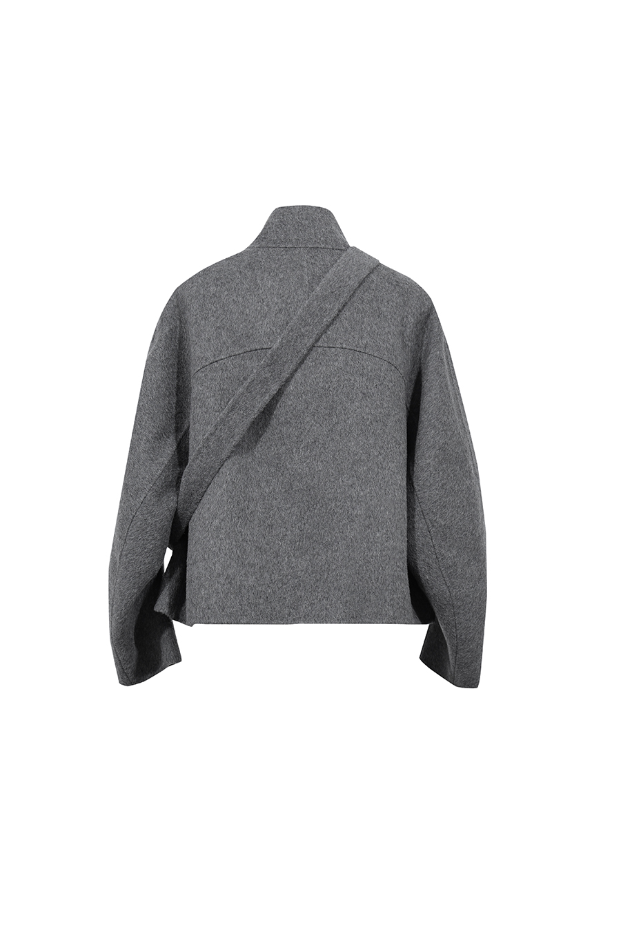 Double‑Face Wool Coat With Crossbody Bag|AMII