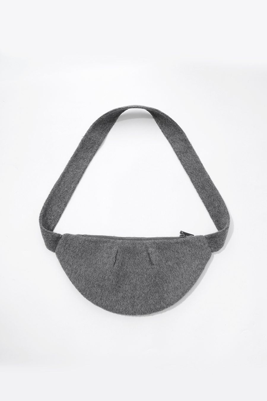 Double‑Face Wool Coat With Crossbody Bag|AMII