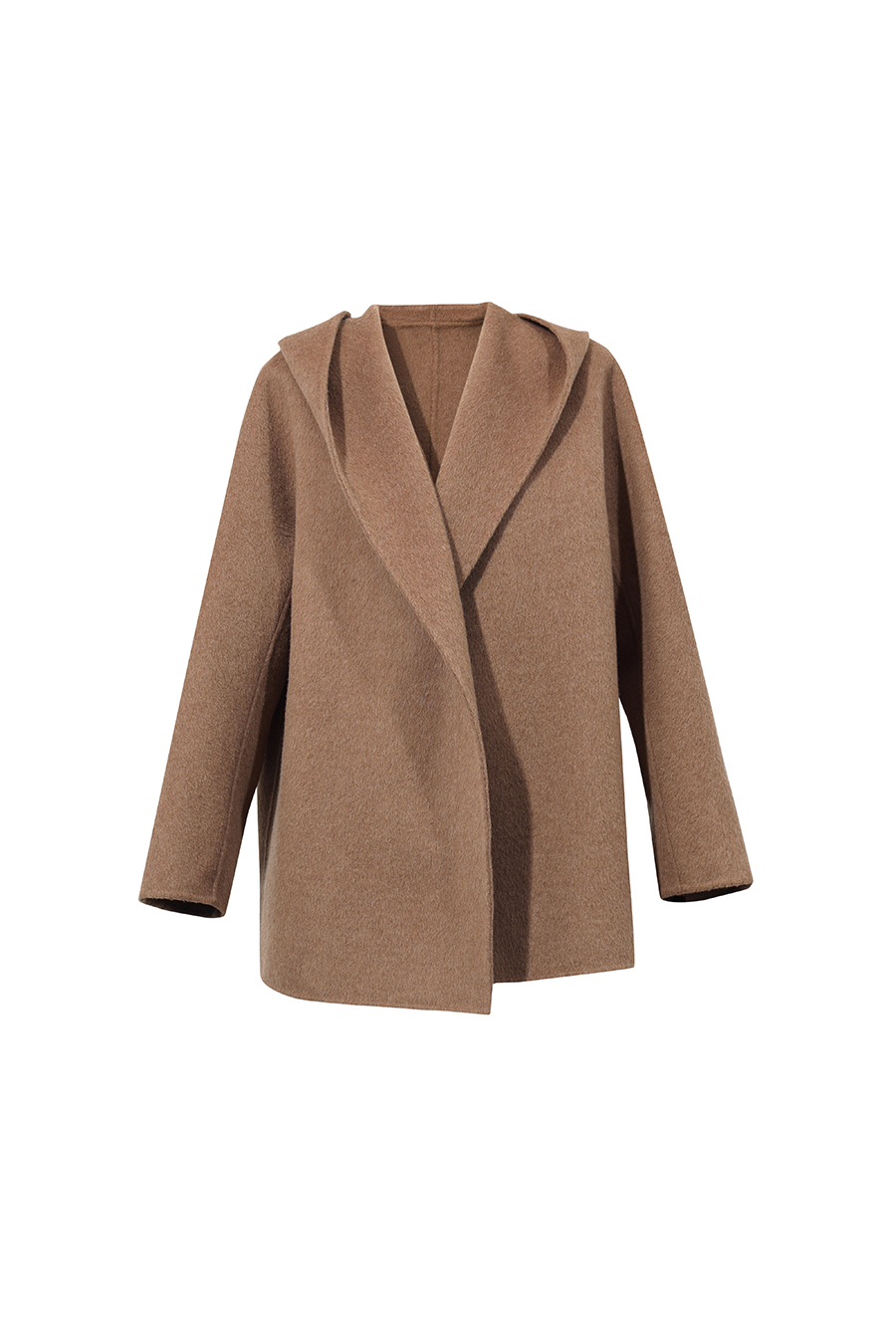 Hooded Premium Double-Faced Wool Coat|AMII