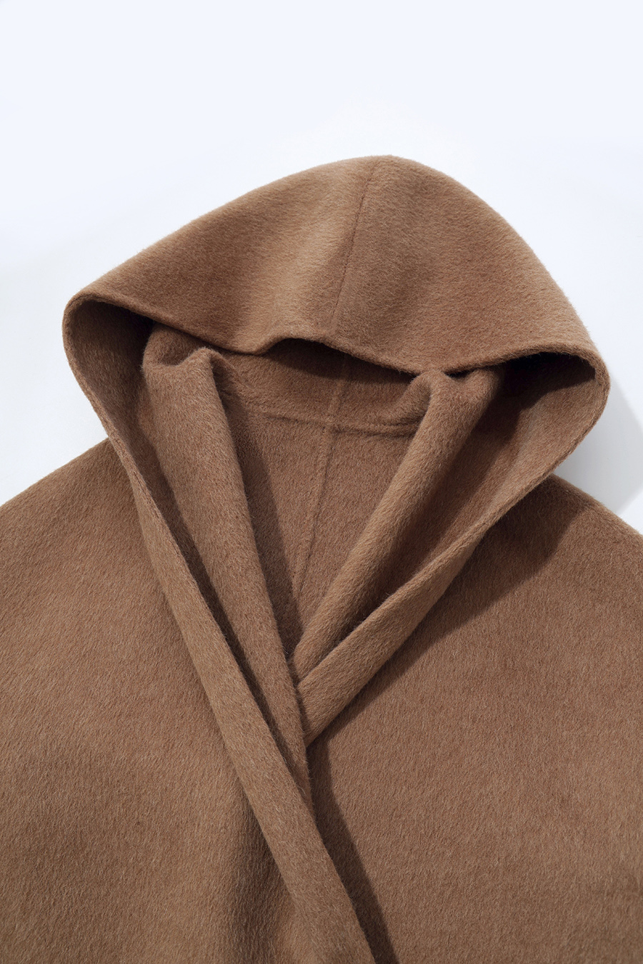 Hooded Premium Double-Faced Wool Coat|AMII