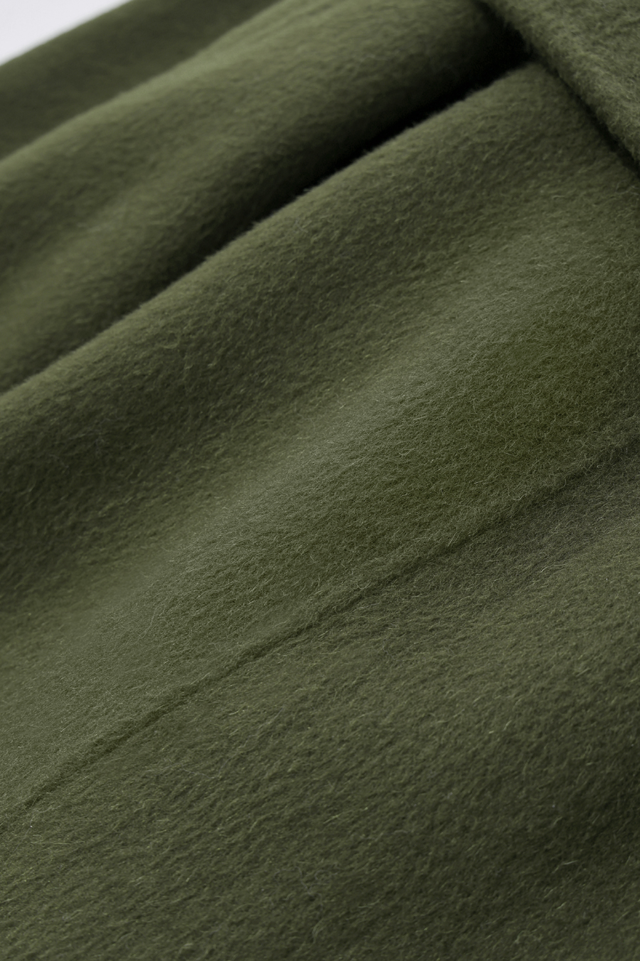 Mid-Length Double-Faced Wool Coat with Stand Collar|AMII