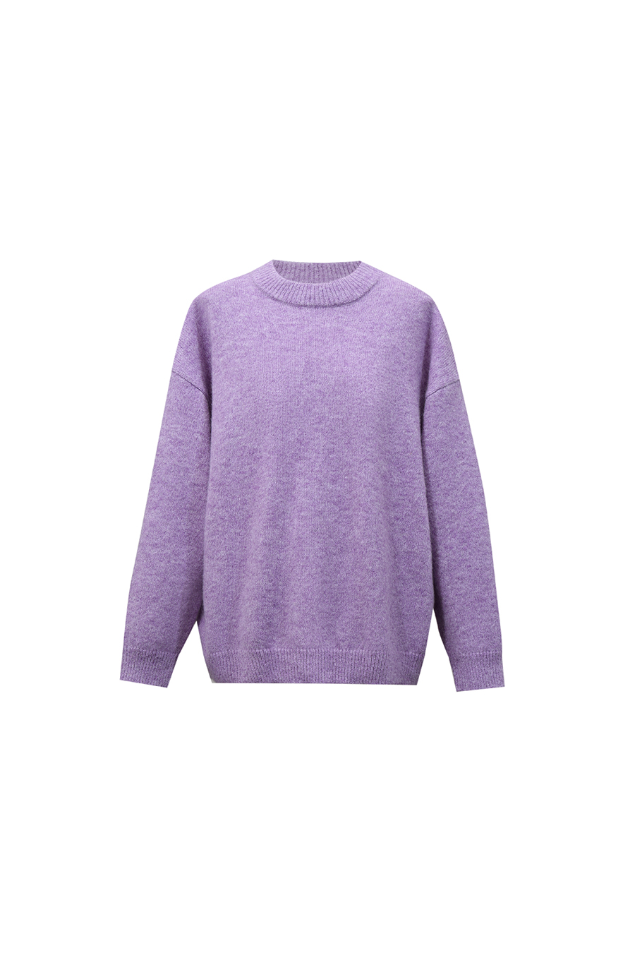 Crew Neck Drop-Shoulder Sweater|AMII