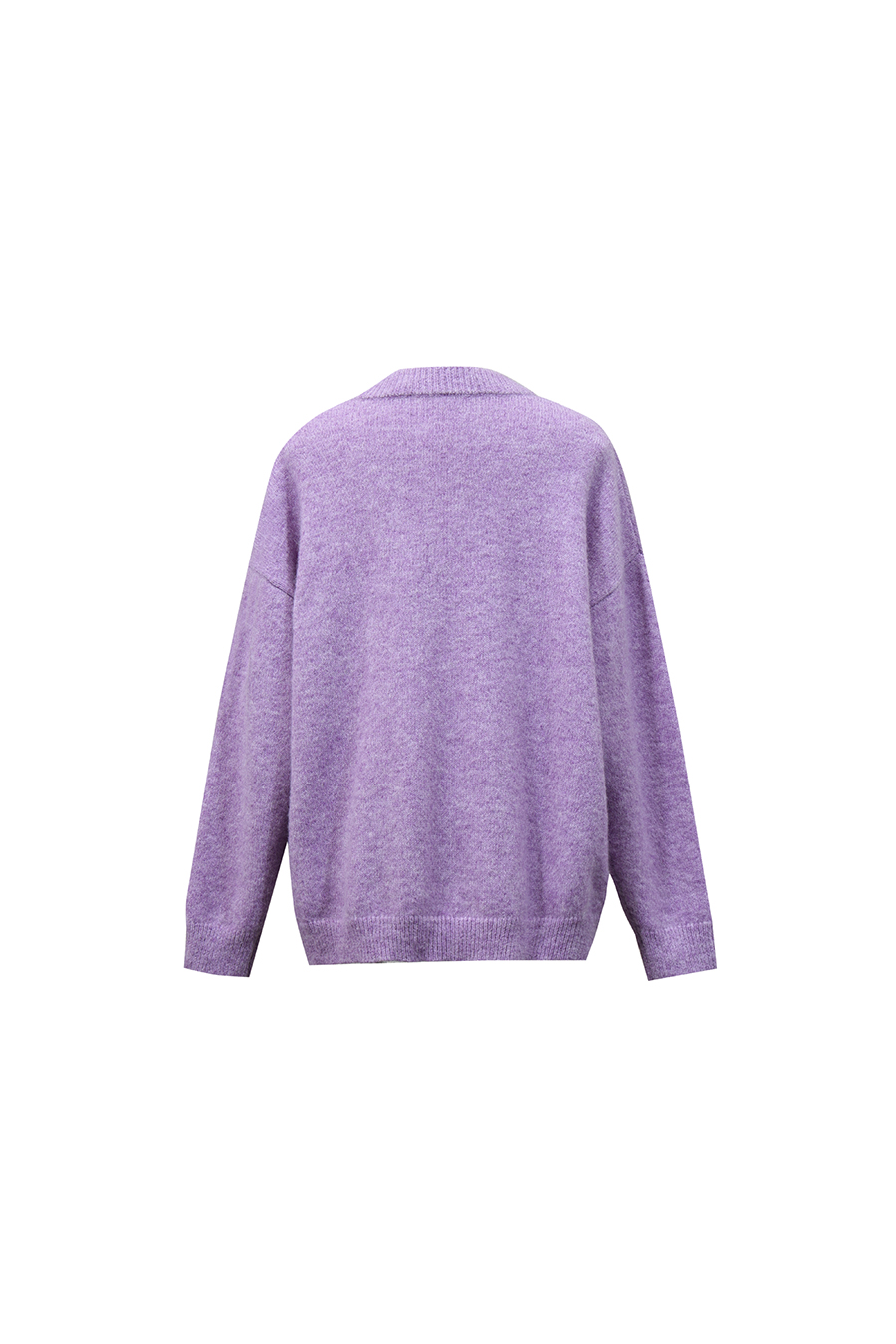 Crew Neck Drop-Shoulder Sweater|AMII
