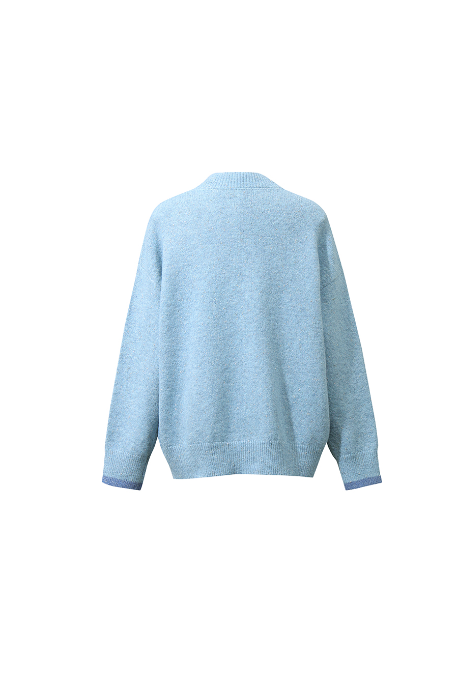 Letter Embroidered Color-Block Sweater|AMII