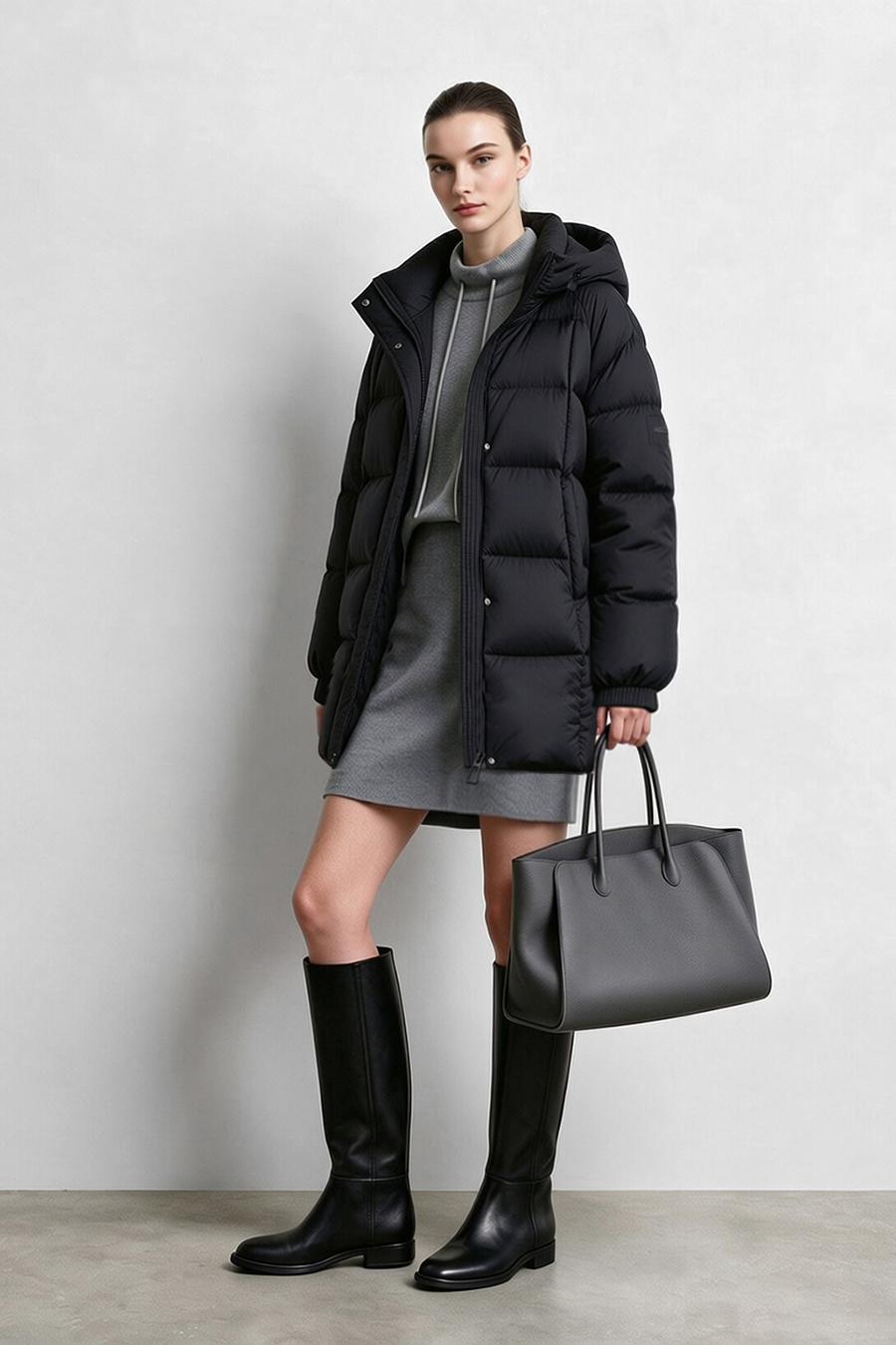 Graphene-Lined Hooded Down Jacket|AMII