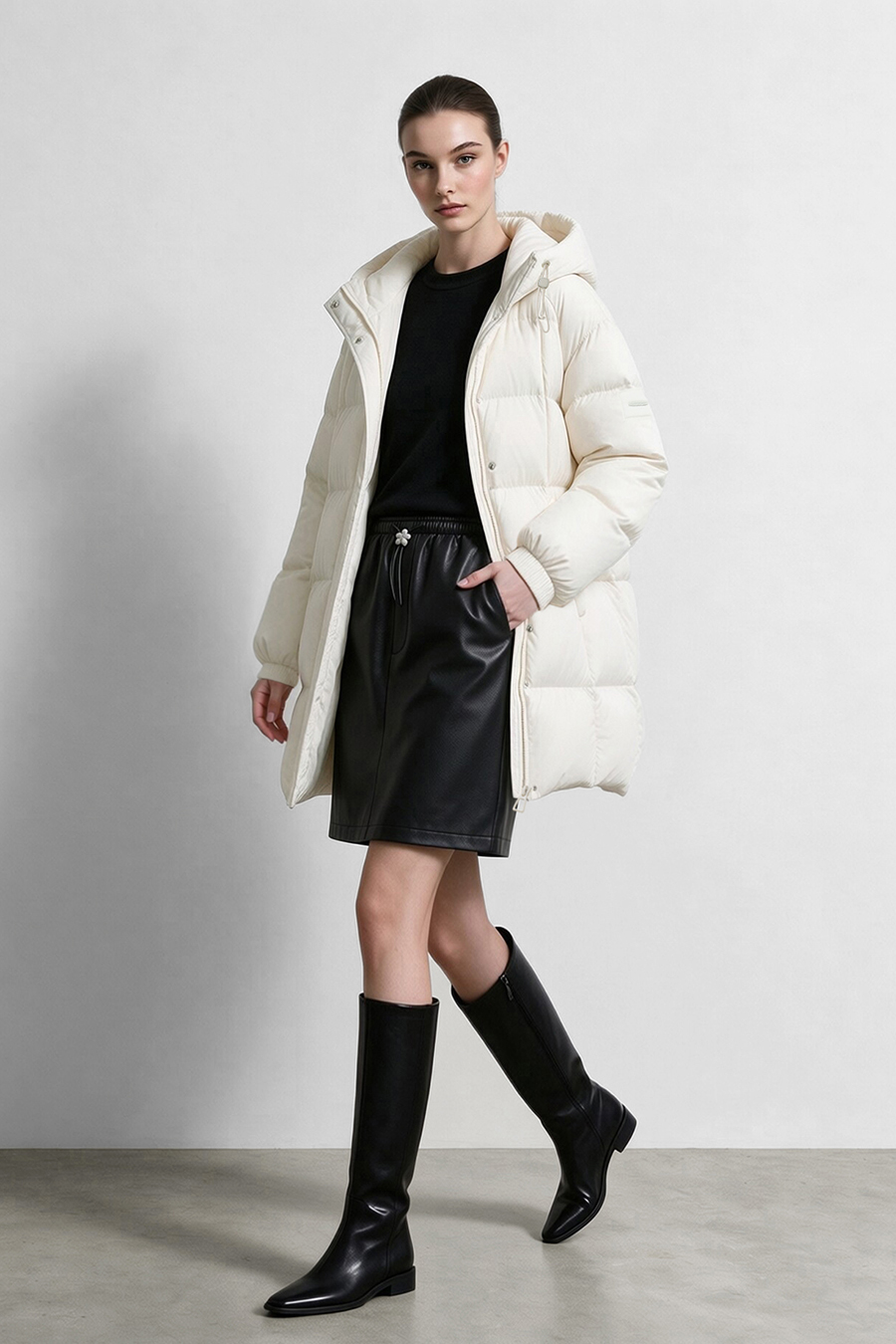 Graphene-Lined Hooded Down Jacket|AMII