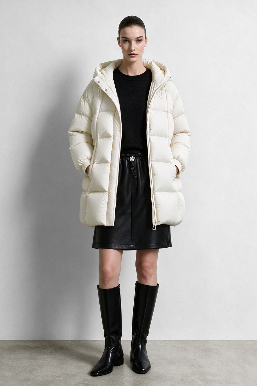 Graphene-Lined Hooded Down Jacket|AMII