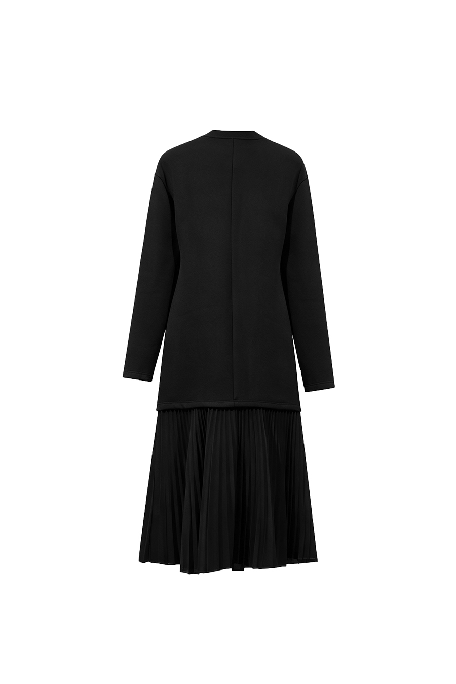 Air-Layer Contrast-Paneled Dress|AMII