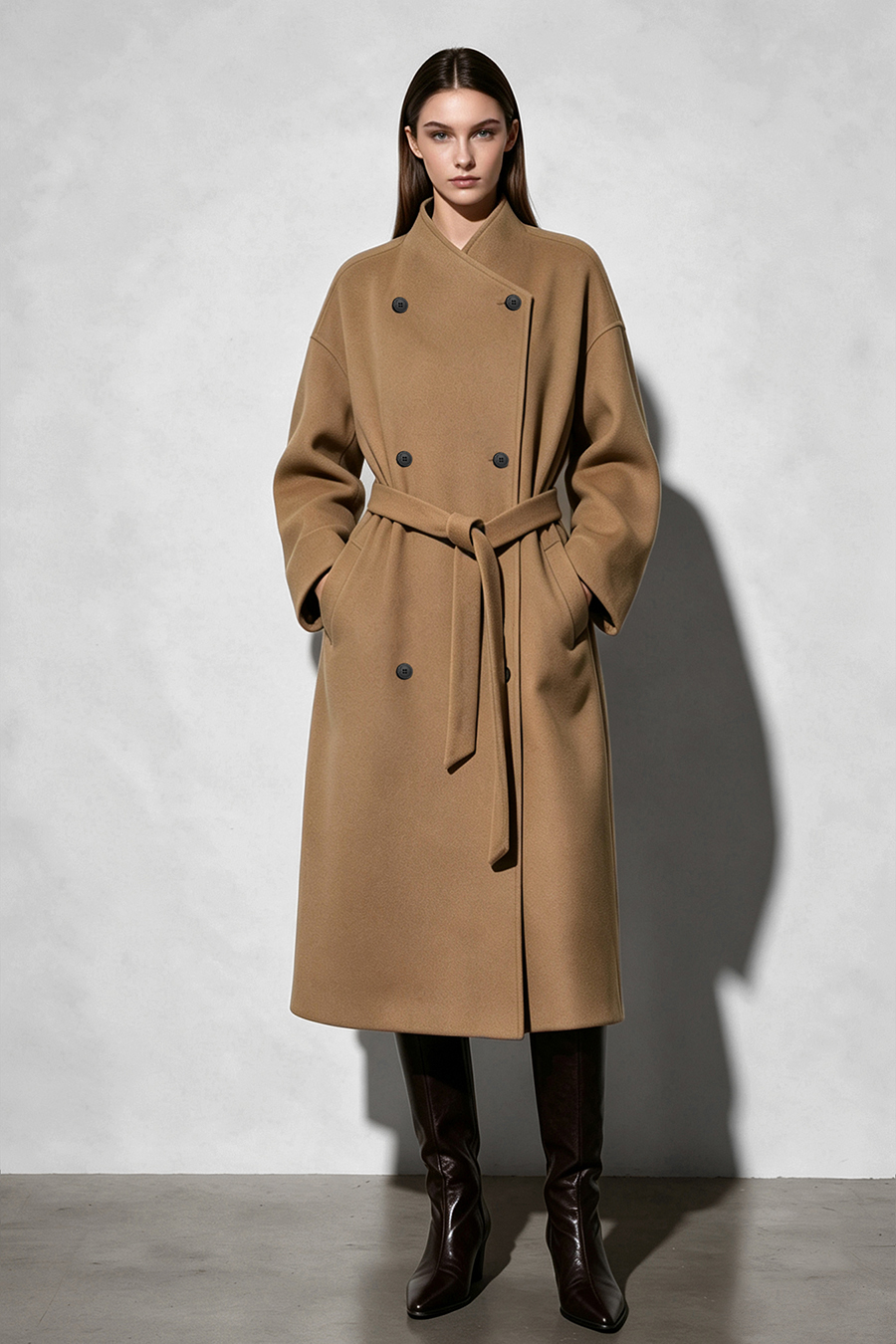Belted Wool Coat|AMII