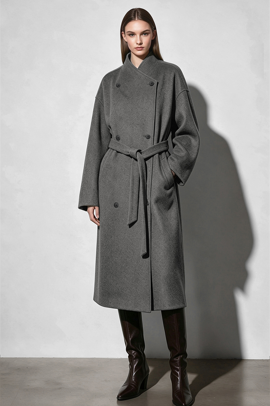 Belted Wool Coat|AMII