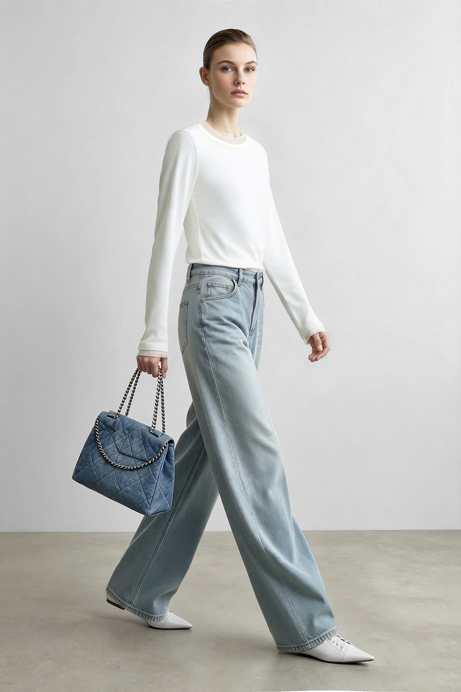 Mesh Splicing Crew Neck T‑Shirt|AMII