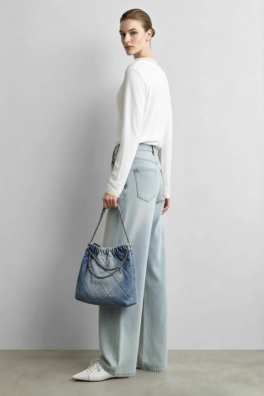 Mesh Splicing Crew Neck T‑Shirt|AMII