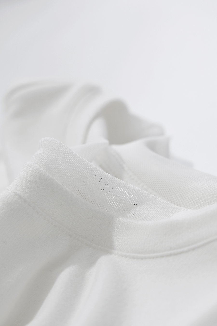 Mesh Splicing Crew Neck T‑Shirt|AMII