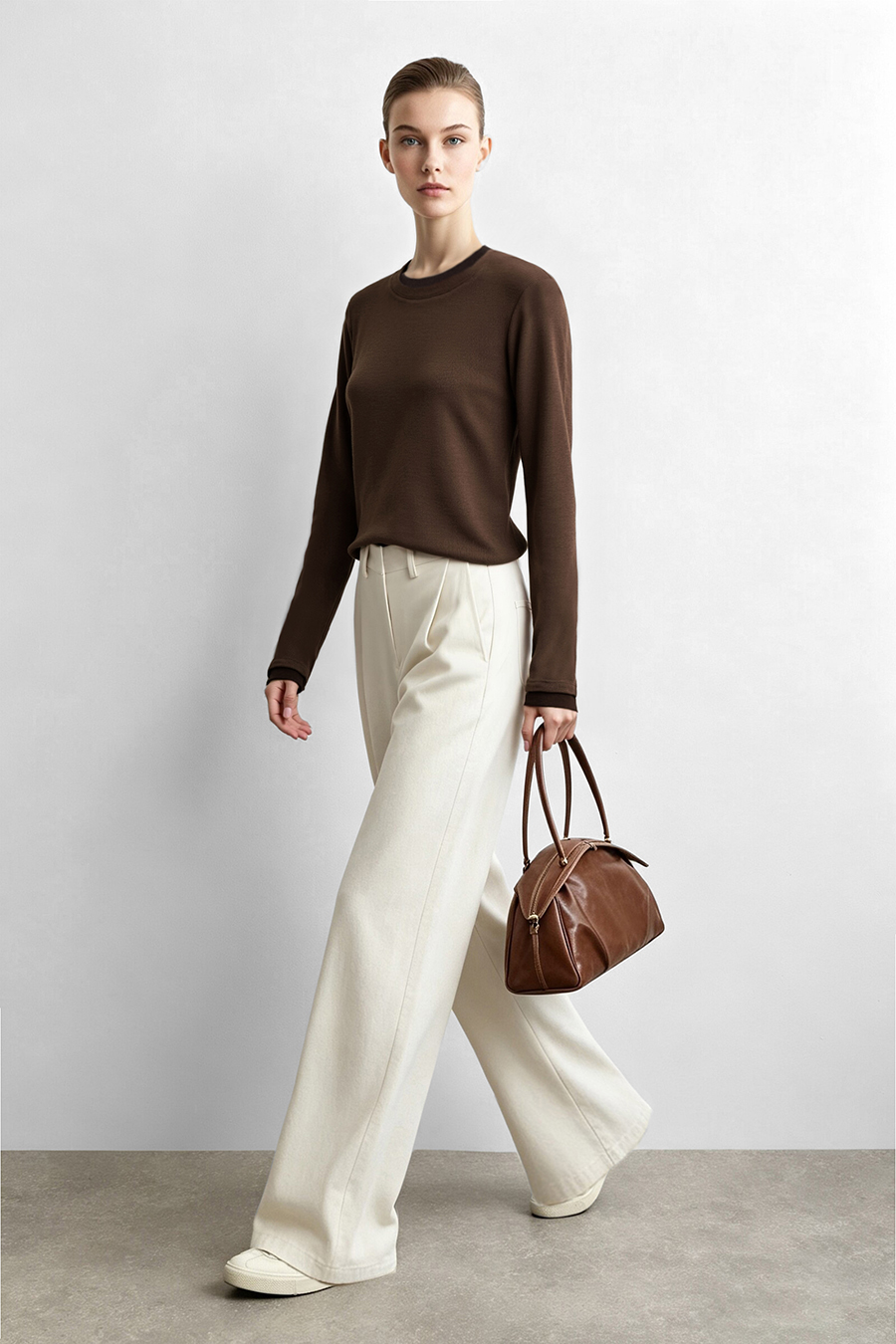 Mesh Splicing Crew Neck T‑Shirt|AMII