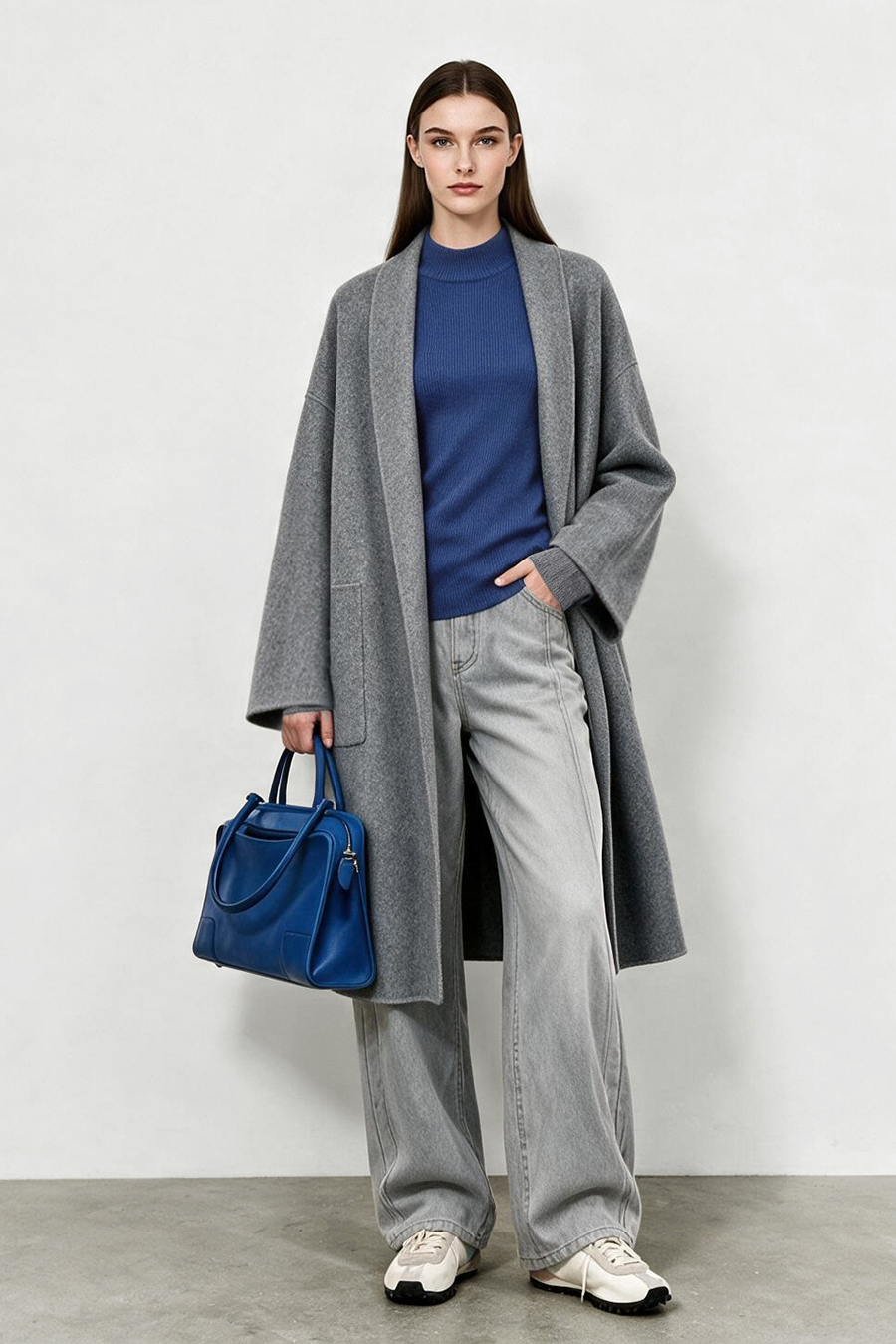 Mock Neck Color-Block Sweater|AMII