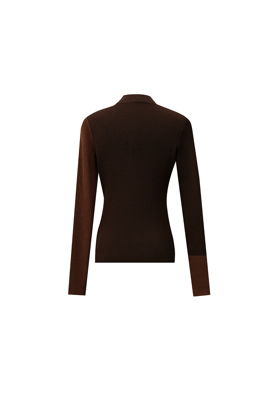 Mock Neck Color-Block Sweater|AMII