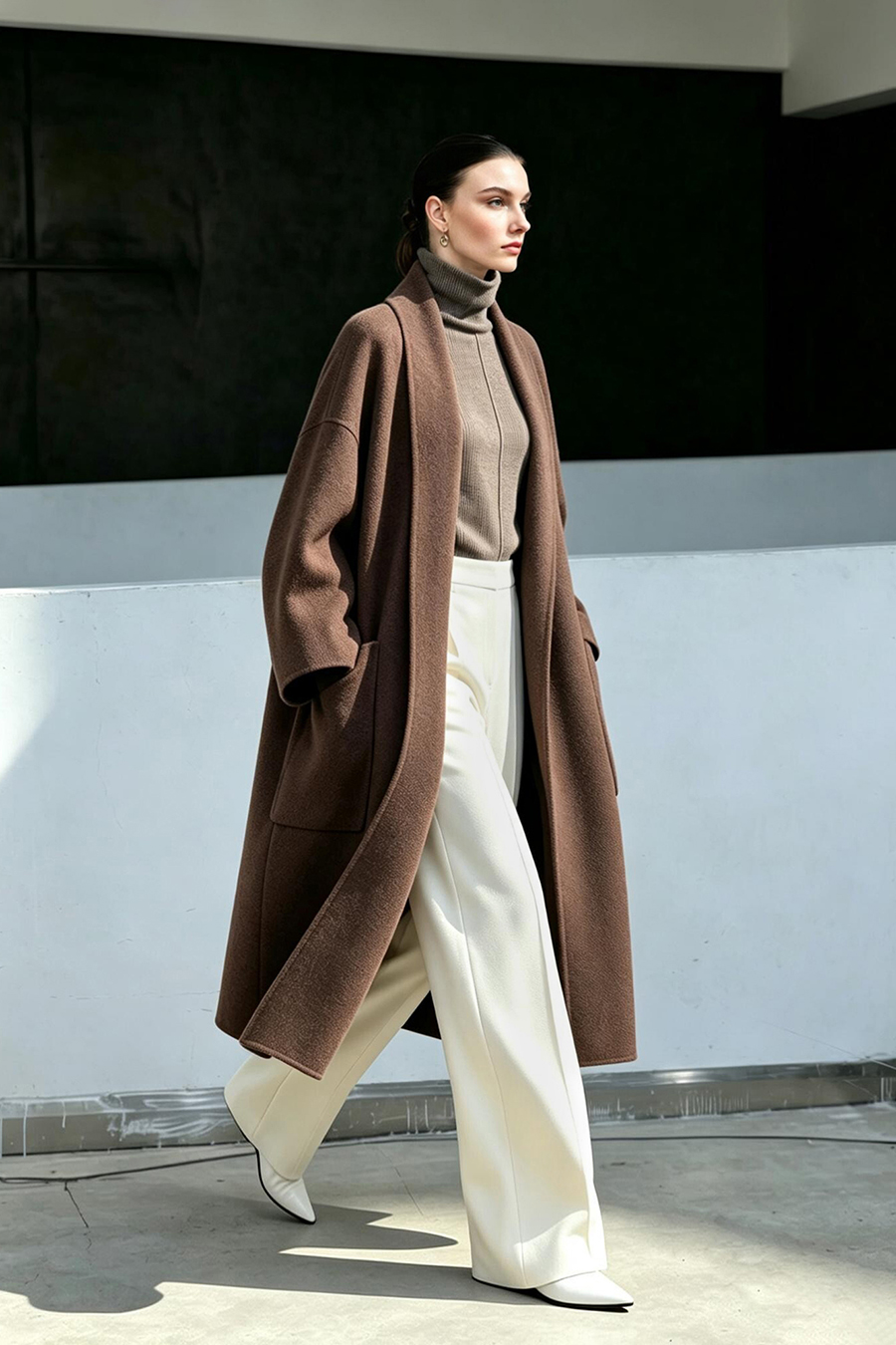 Cashmere & Wool Double-Faced Fabric|AMII