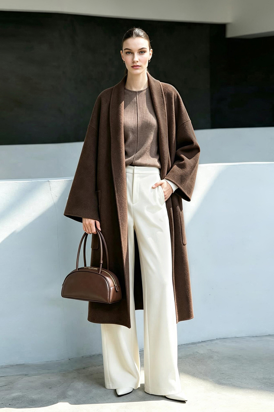 Cashmere & Wool Double-Faced Fabric|AMII