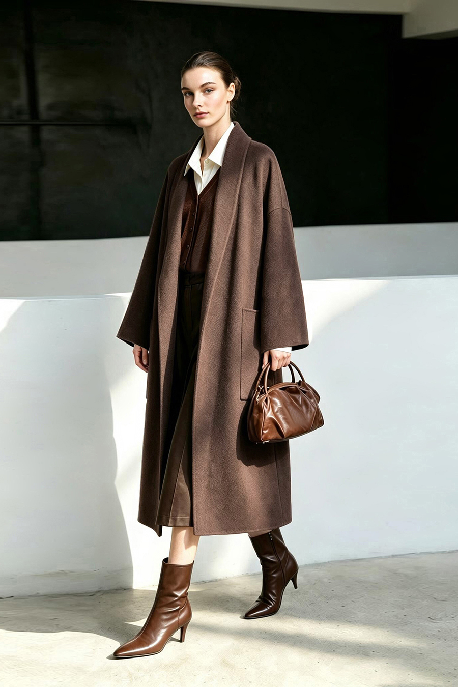Cashmere & Wool Double-Faced Fabric|AMII