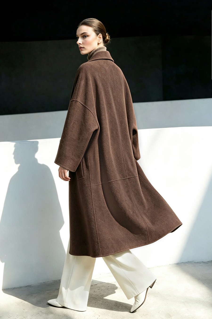 Cashmere & Wool Double-Faced Fabric|AMII