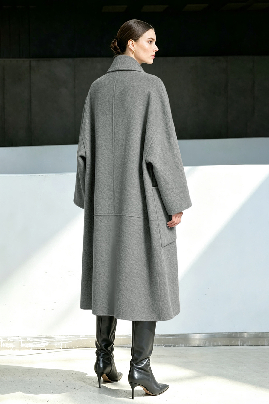Cashmere & Wool Double-Faced Fabric|AMII