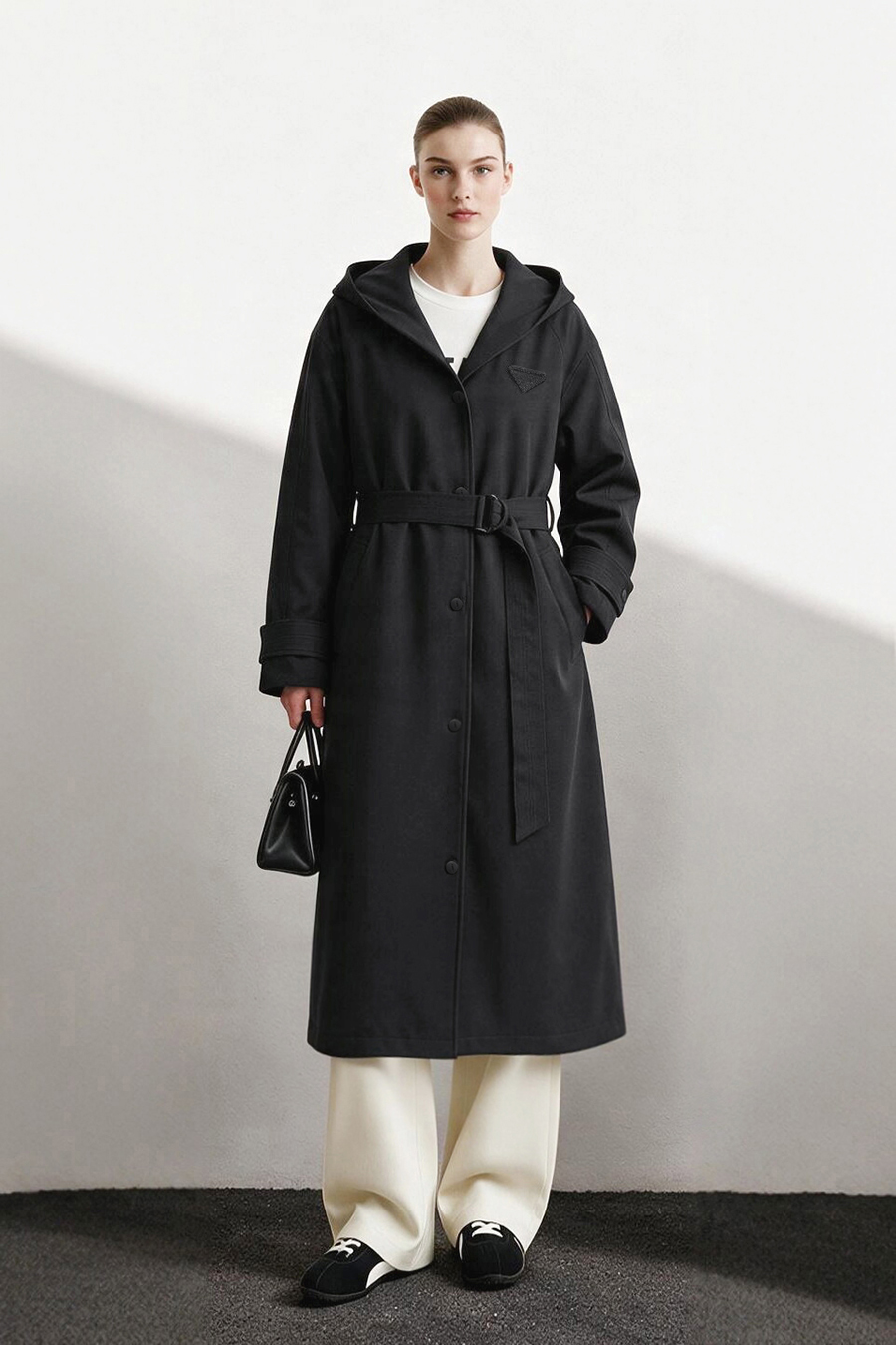 Hollow Yarn Hooded Down Jacket|AMII