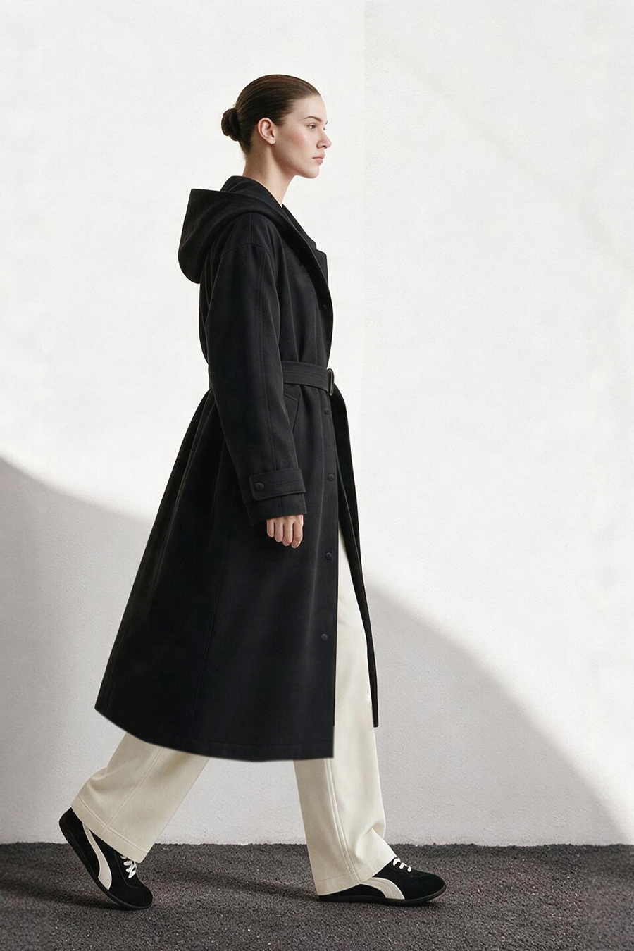 Hollow Yarn Hooded Down Jacket|AMII