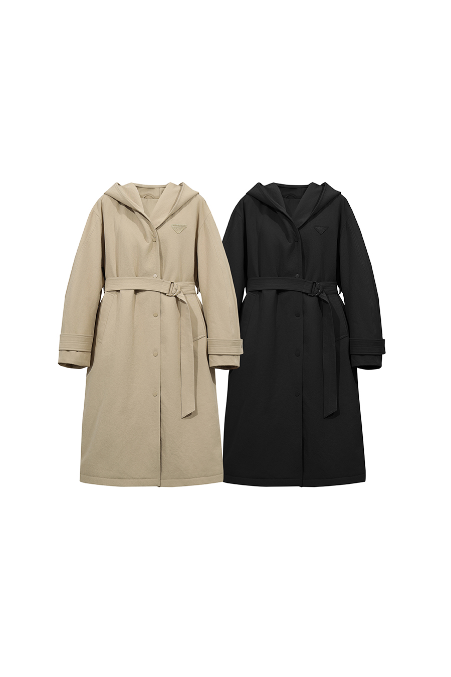 Hollow Yarn Hooded Down Jacket|AMII