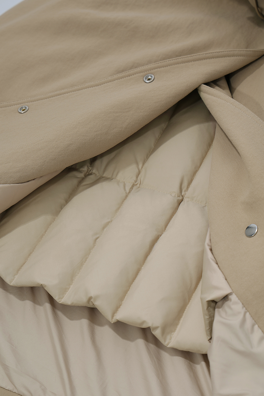 Hollow Yarn Hooded Down Jacket|AMII