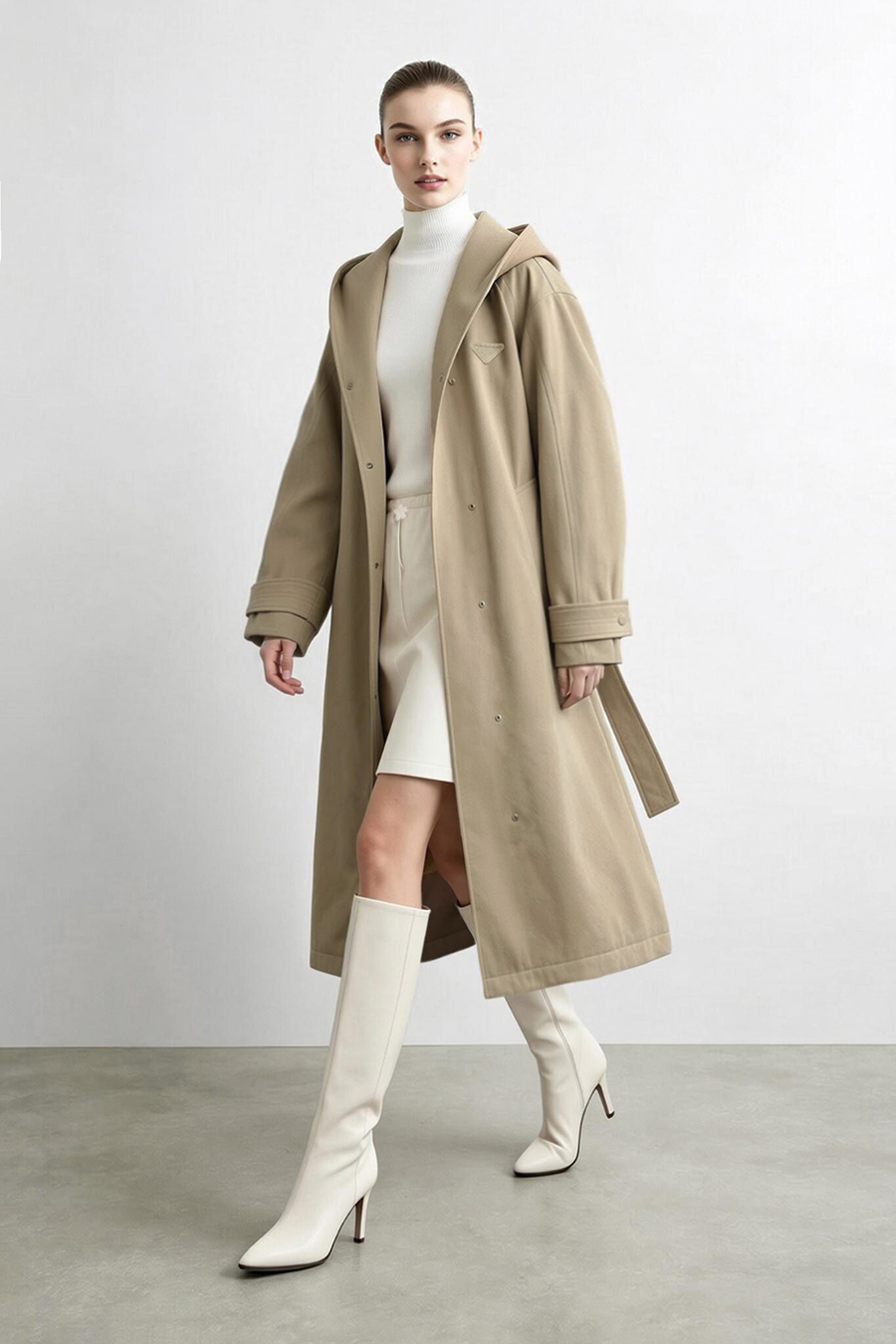 Hollow Yarn Hooded Down Jacket|AMII