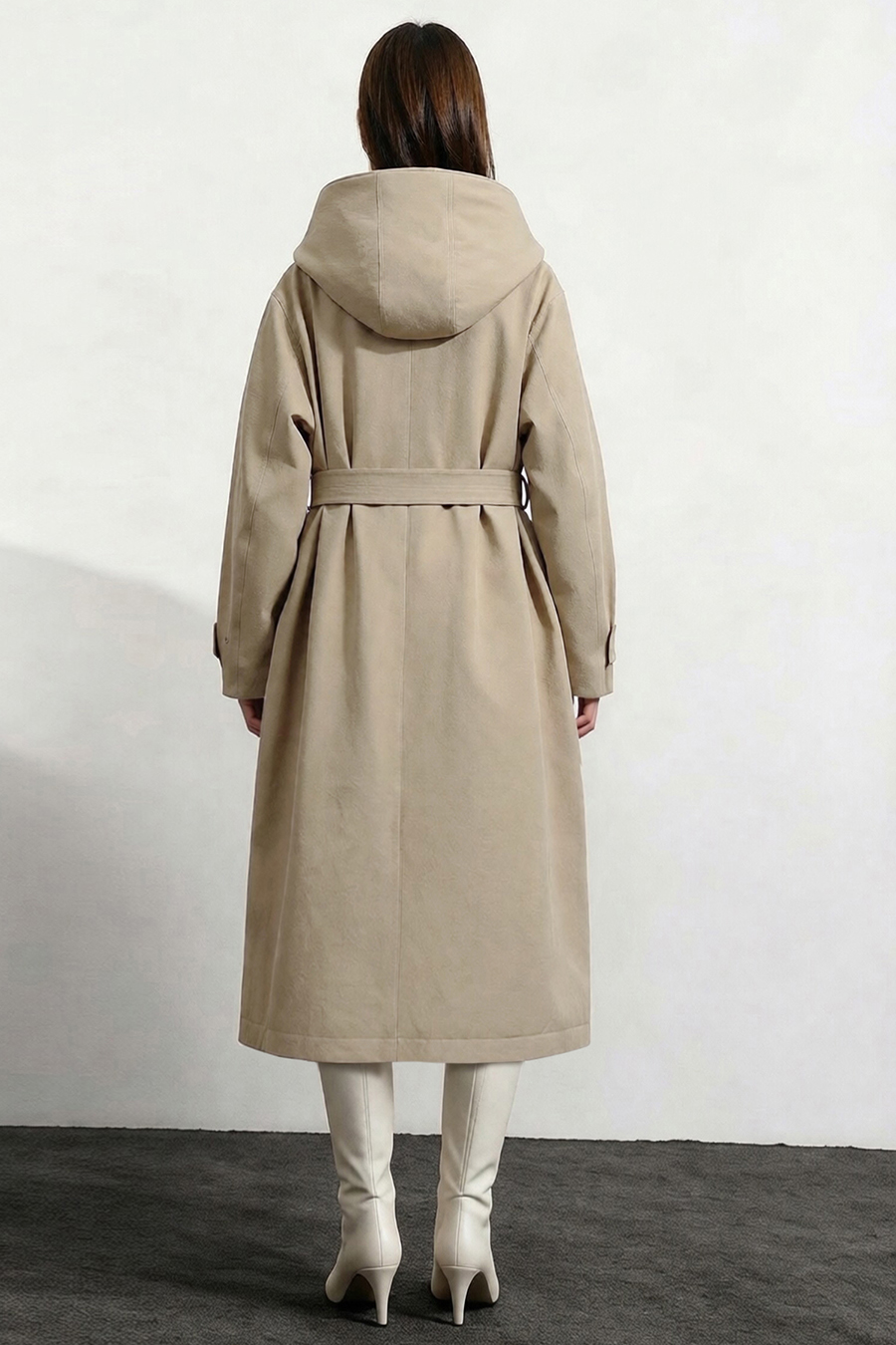 Hollow Yarn Hooded Down Jacket|AMII