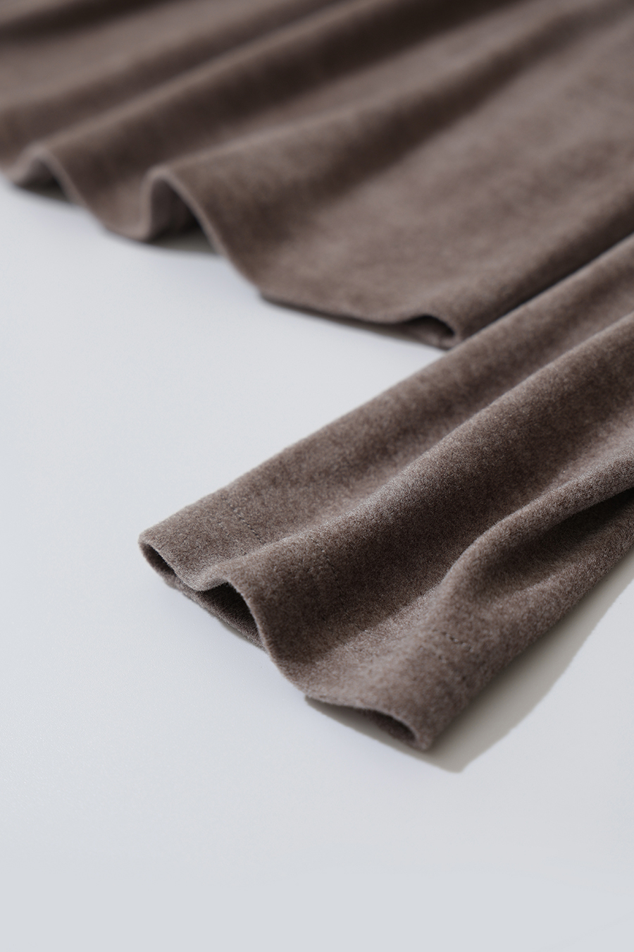 Mock Neck Brushed T-Shirt|AMII