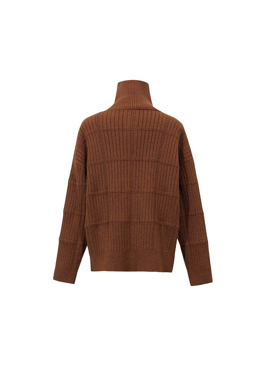 Button Half-Placket Sweater|AMII