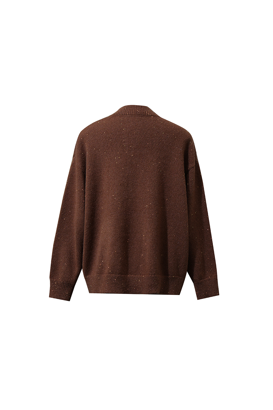 Sequin Yarn Color-Block Sweater|AMII